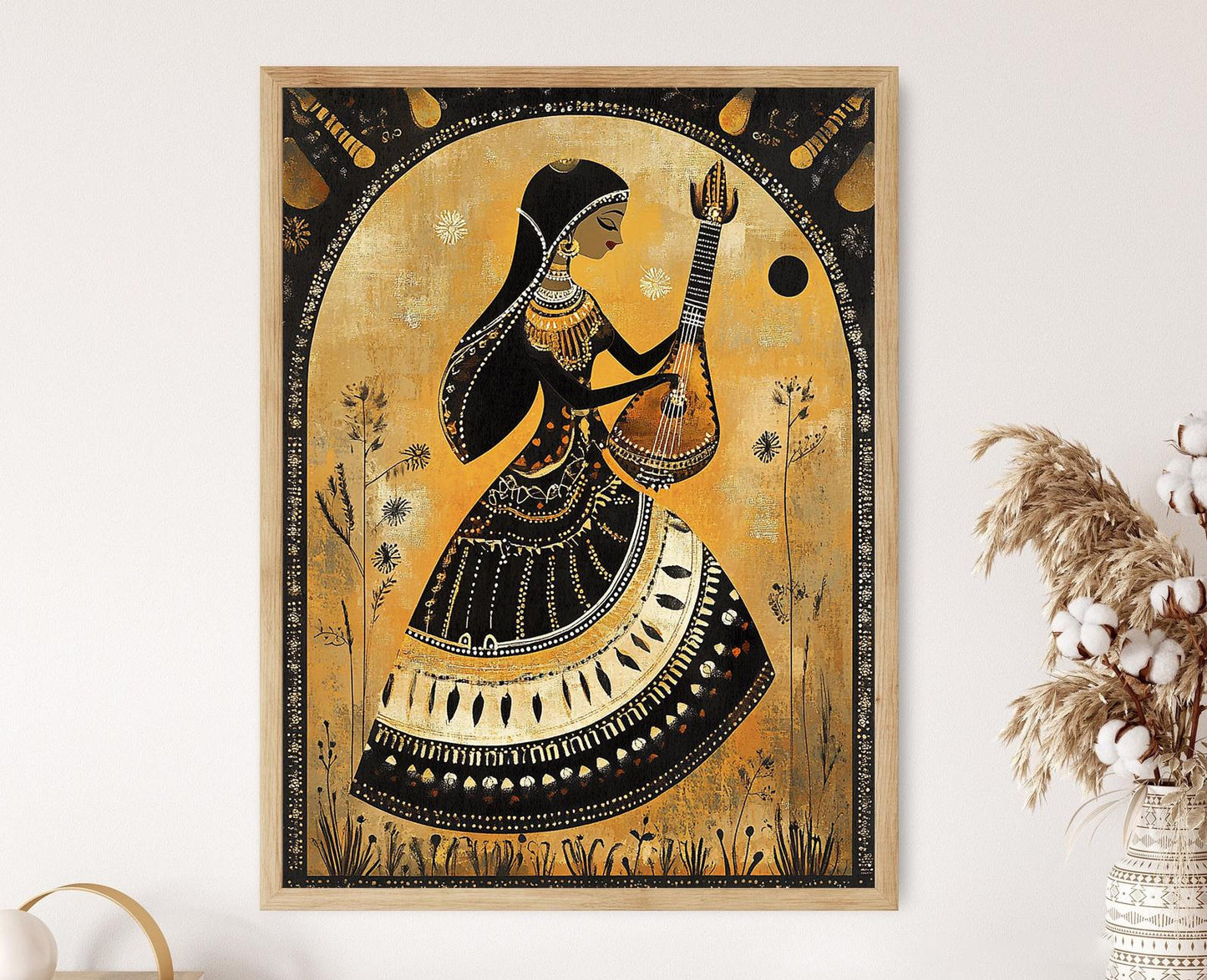 Affiche Femme d'Uttar Pradesh – Poster Art Folklorique Indien