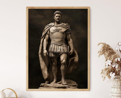 Affiche Brutus – Poster Sculpture en marbre classique romaine