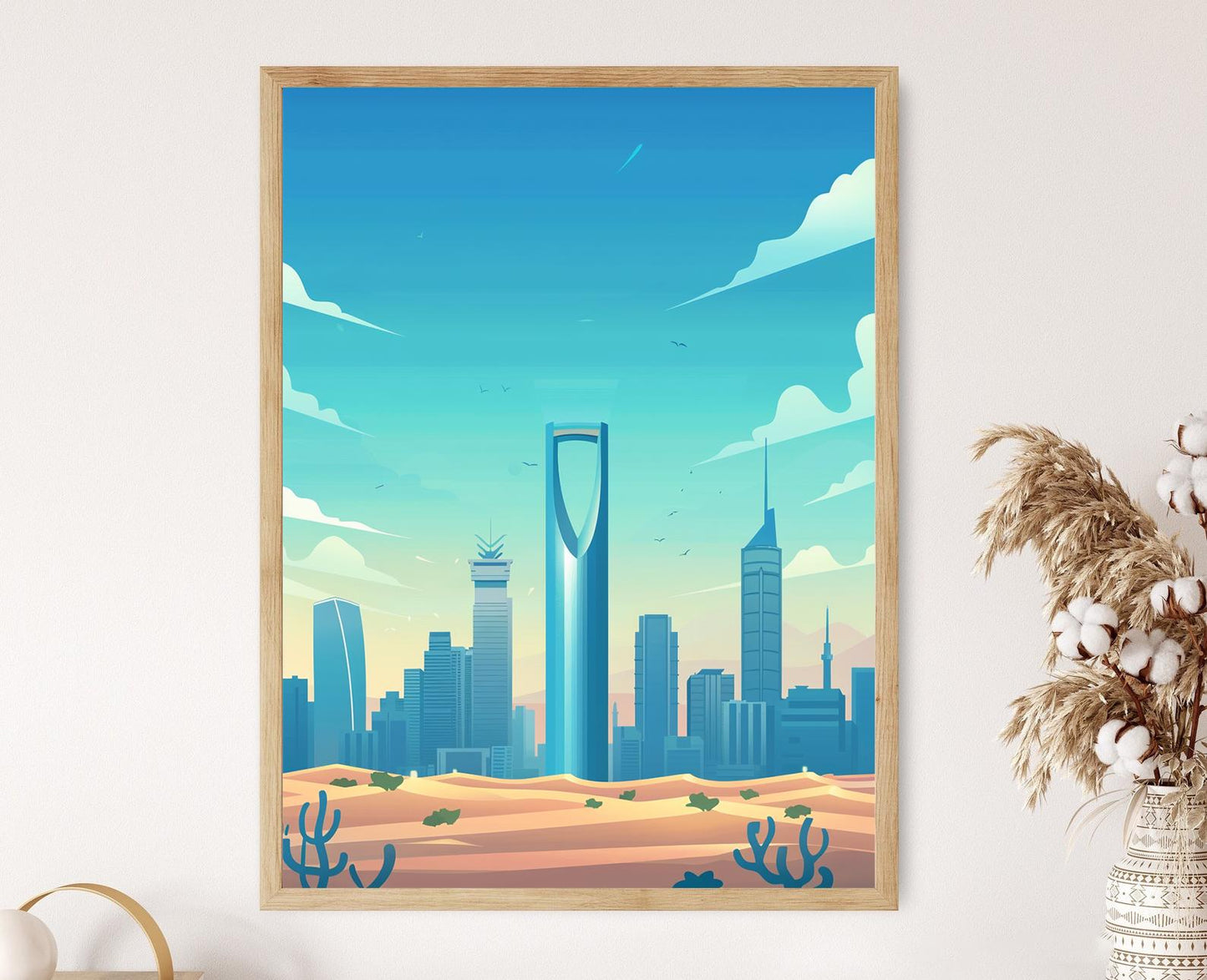 Affiche Skyline de Riyad – Poster Tour du Royaume, Métropole du Désert