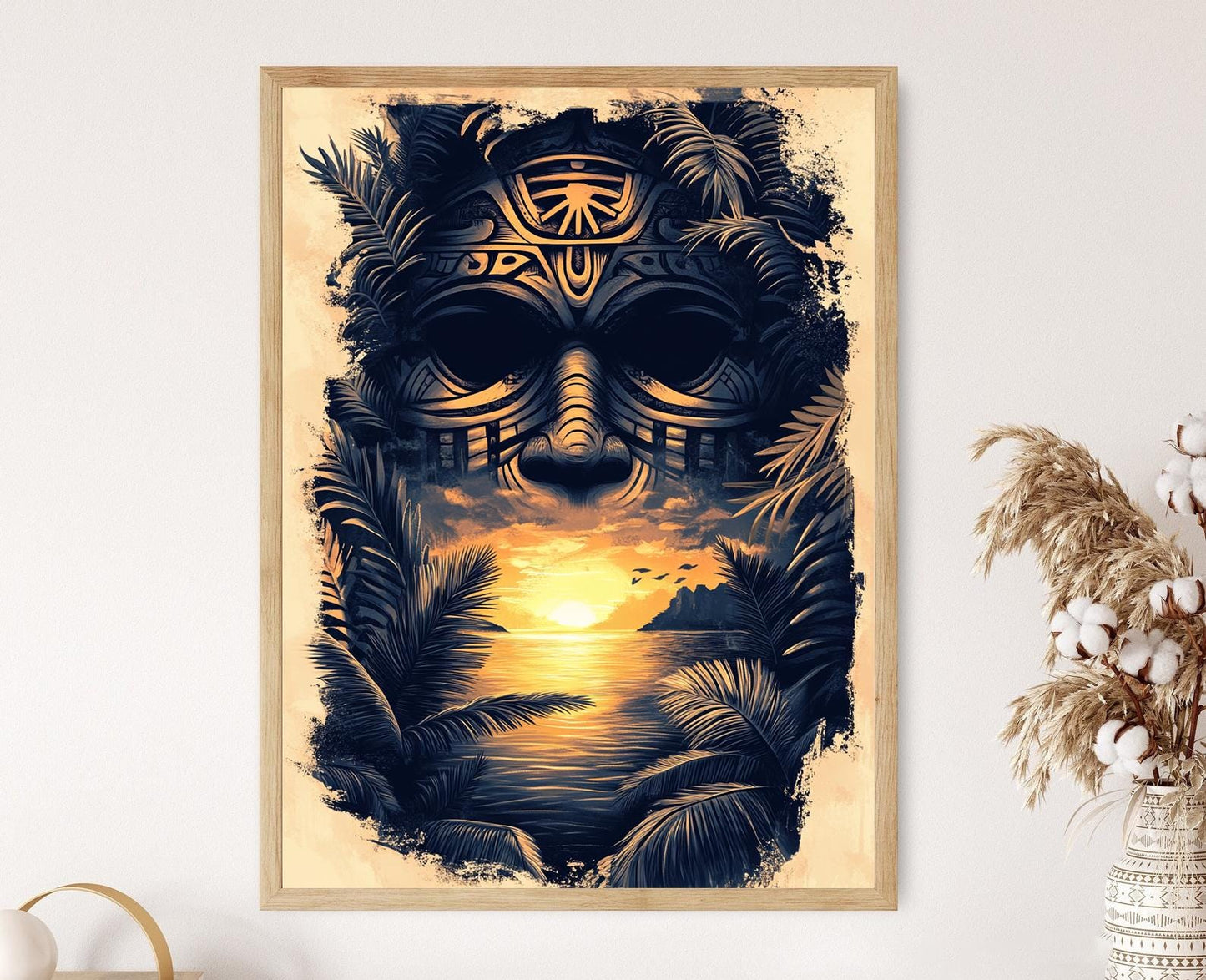 Affiche Art Samoan – Poster Décor Polynésien Traditionnel