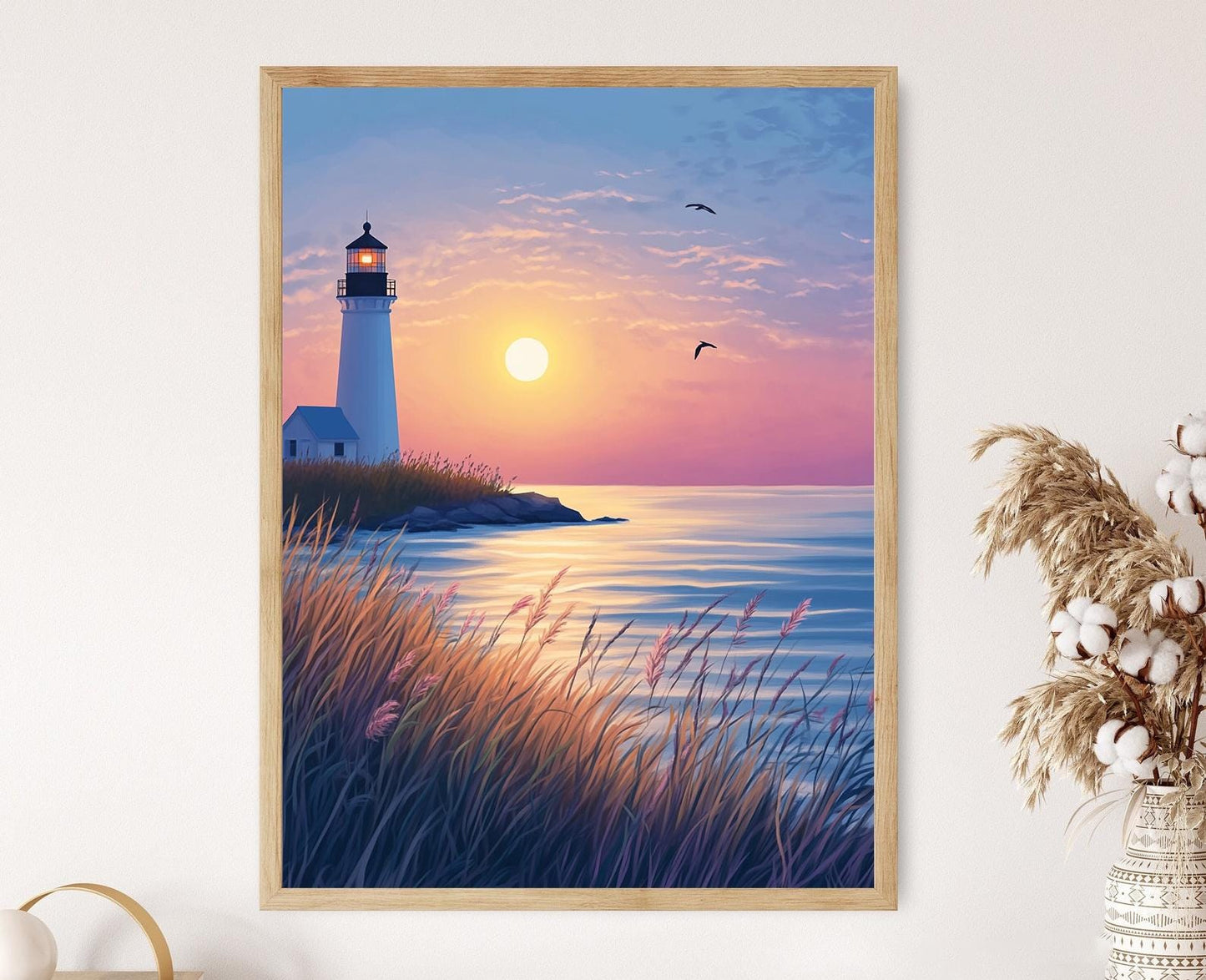 Affiche Nantucket – Impression d'art phare au lever du soleil