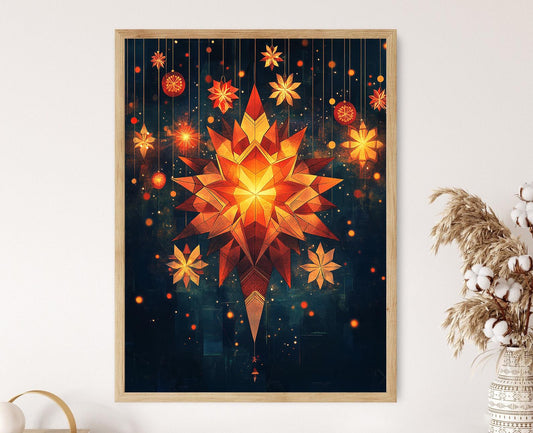 Affiche Parol Moderne – Poster Art Géométrique de Noël