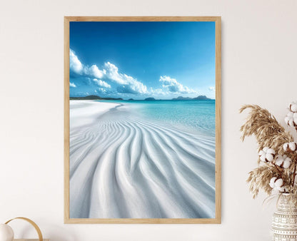 Affiche Plage de Whitehaven – Poster Sable Blanc et Eaux Turquoise