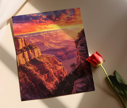 Affiche Coucher de Soleil Grand Canyon – Impression Murale Arizona