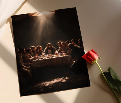 Affiche Dernière Cène – Poster Jésus et Disciples, Unité et Sacrifice
