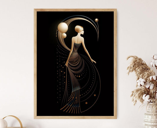 Affiche Art Déco – Impression moderne élégante pour décoration vintage