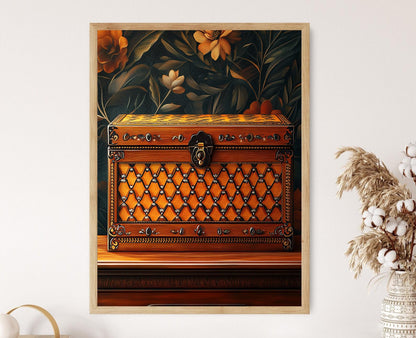 Boîte à Bijoux en Bois – Affiche Art Jaali Rajasthani Indienne