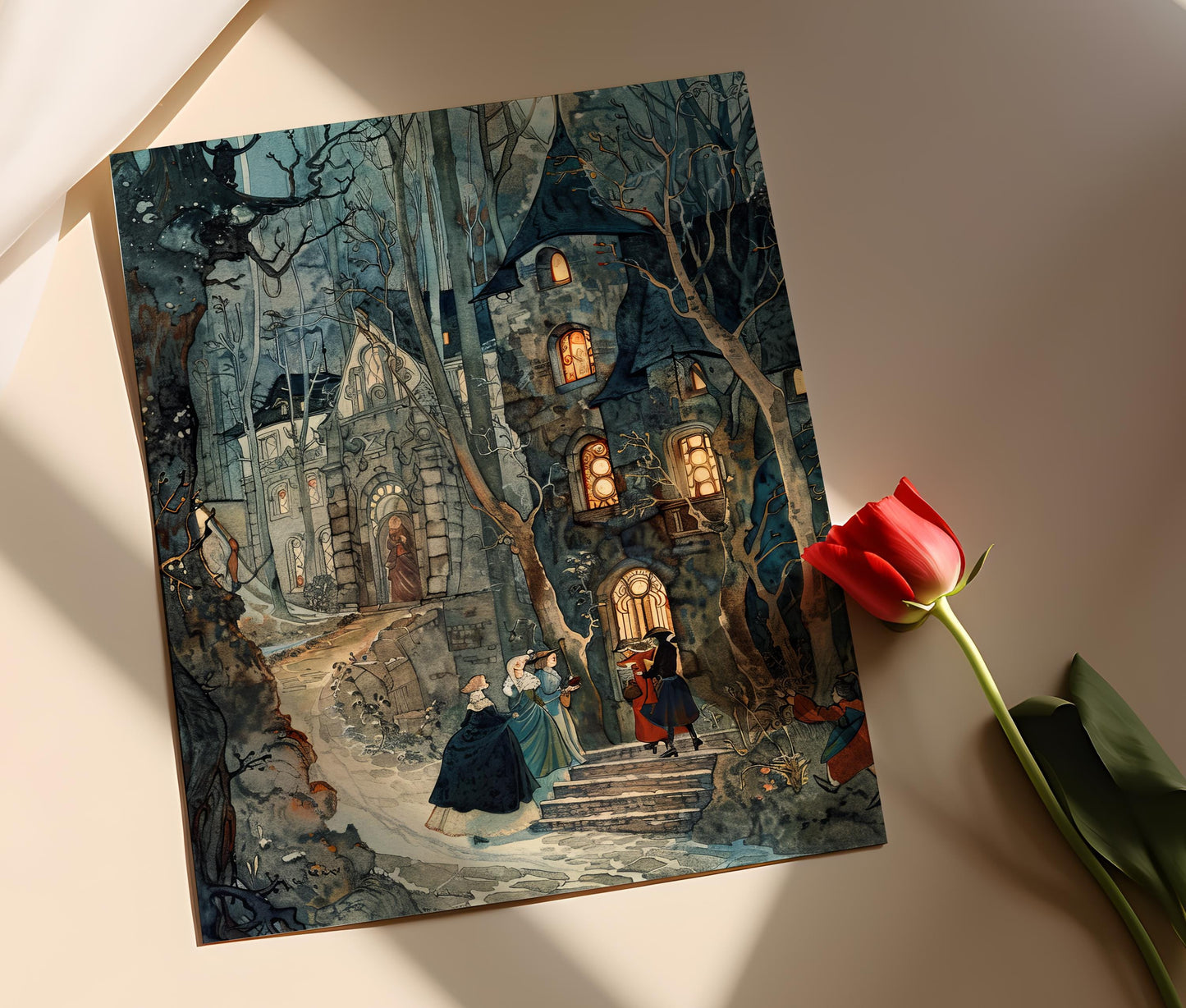 Affiche Contes de Grimm – Poster Illustration Vintage Allemande