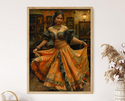 Affiche Danse Tinikling – Imprimé Art de la Danse Folklorique Philippine