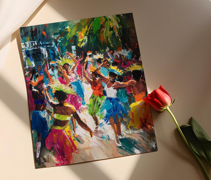 Affiche Carnaval de Rio – Illustration de Parade de Samba