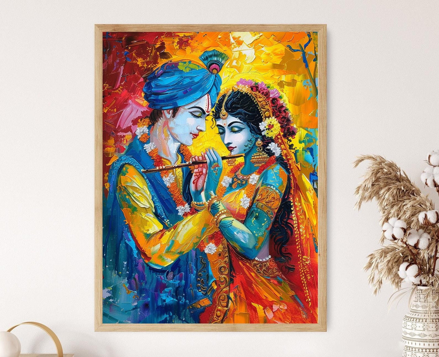 Affiche Radha Krishna - Art Print des Deités Spirituelles Hindoues
