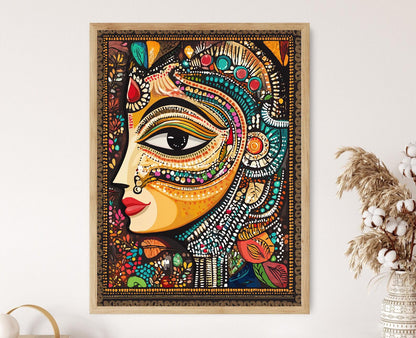 Affiche Madhubani – Poster Art Traditionnelle et Motifs Indiens