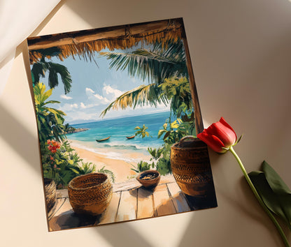 Affiche Terrasse de Toamasina – Poster Art Côte de Madagascar