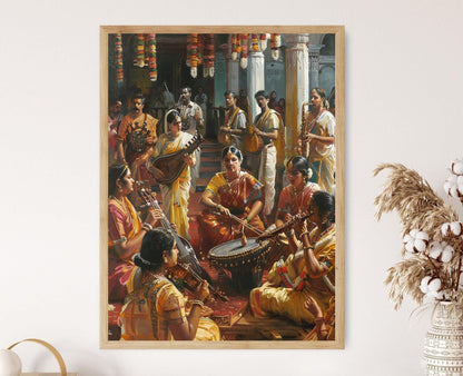 Affiche Concert de Musique Tamoul – Impression Artistique de Culture Sud-Indienne