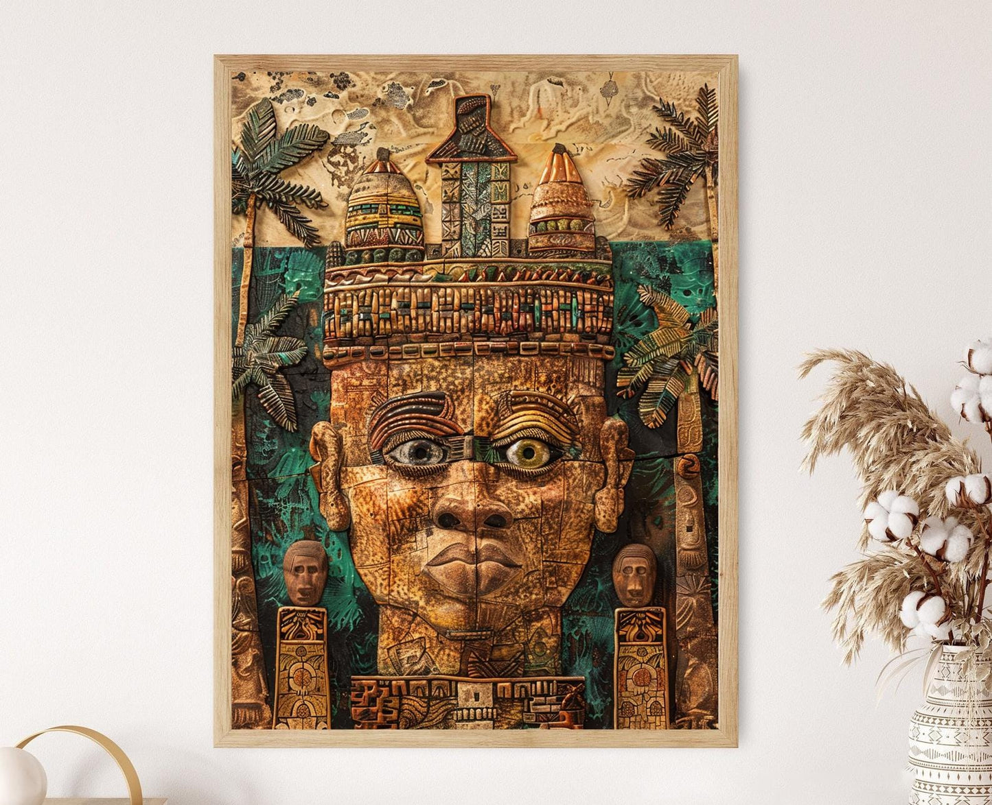 Affiche Art du Bénin – Imprimé Culturel Africain Fait Main