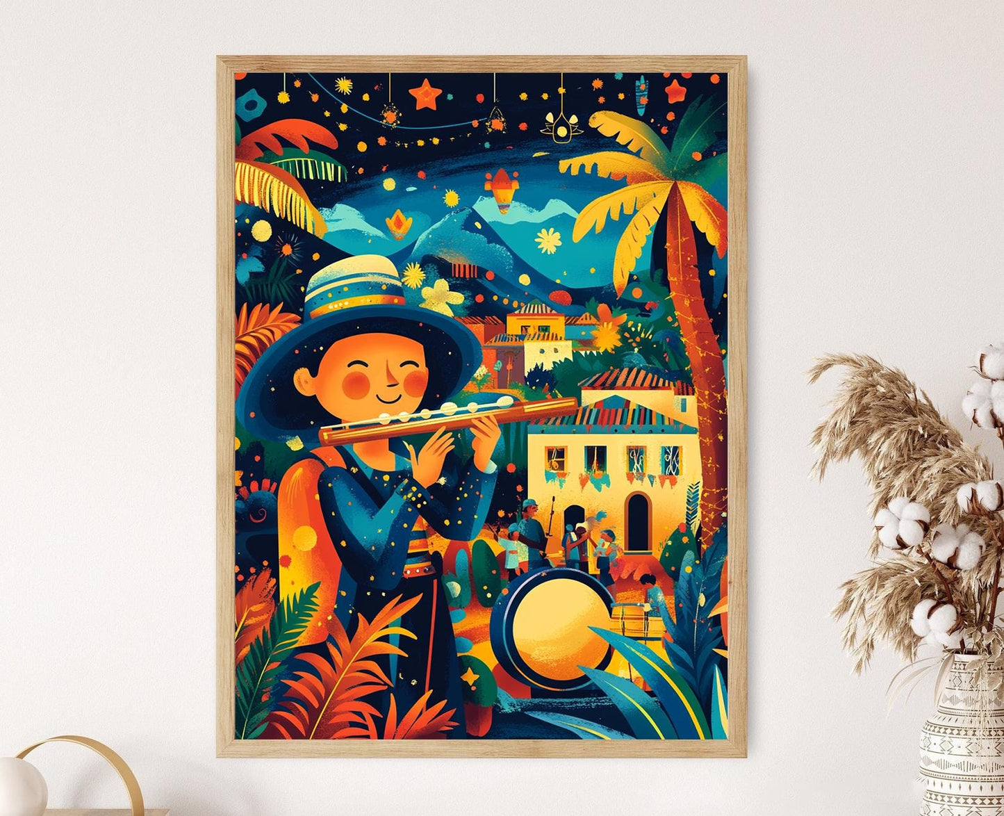 Affiche Gaitero Colombien – Art de Musique Traditionnelle