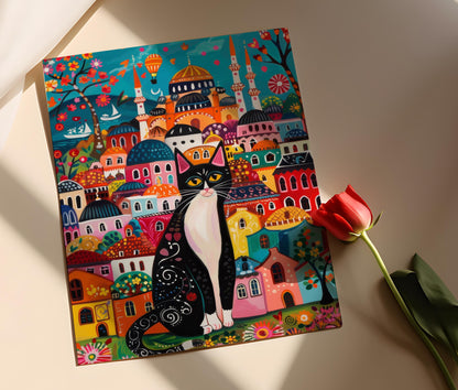 Affiche Chats d'Istanbul – Art imprimé fait main pour déco urbaine