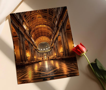 Affiche Basilique Saint-Pierre – Poster Chef-d'œuvre Architectural du Vatican