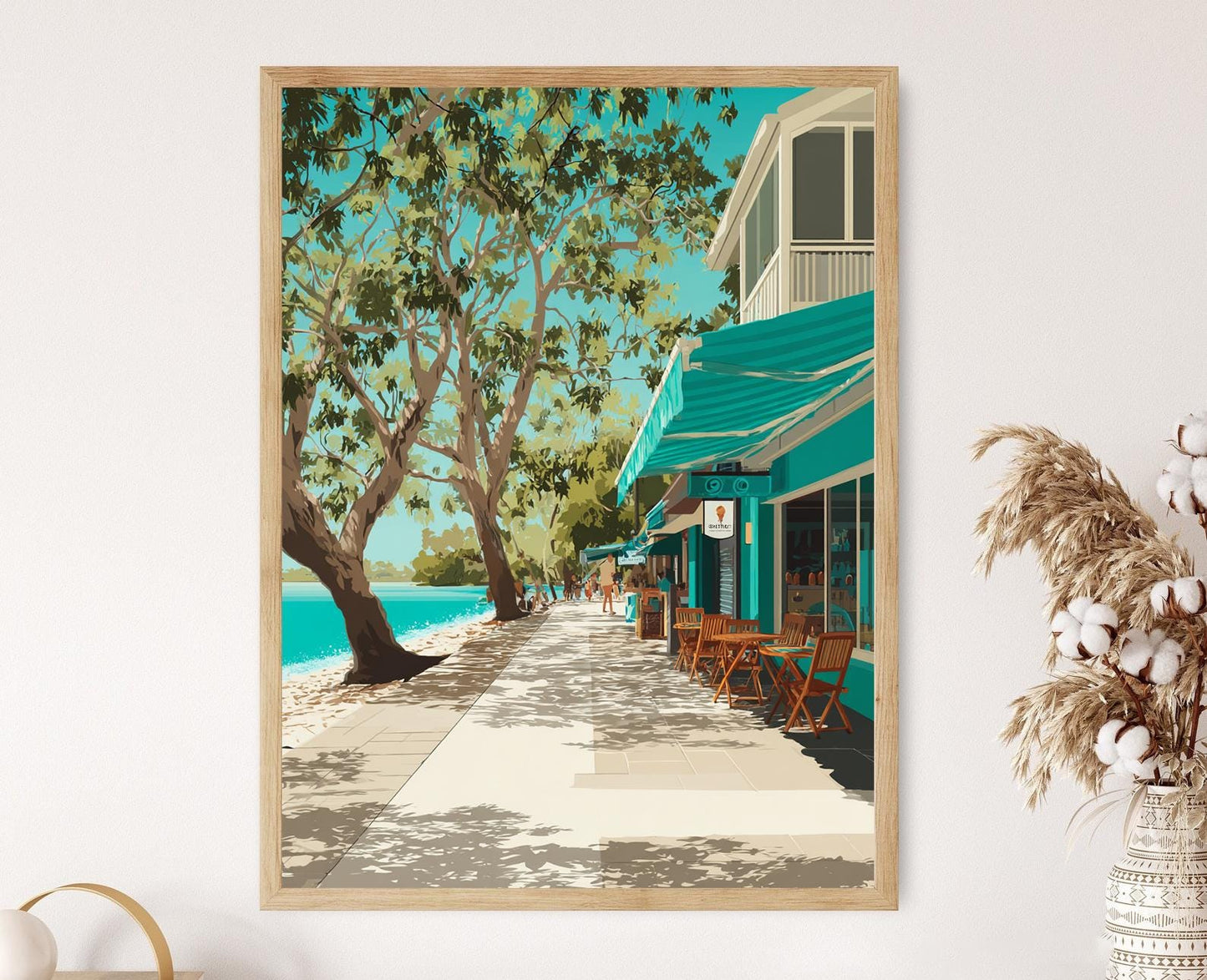 Affiche Noosa Heads – Art côtier du magasin de gelato du Queensland