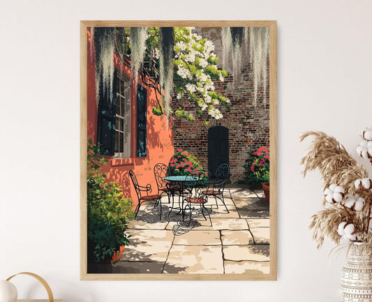 Affiche Courtyard de Savannah – Impression Art Jasmine Bloom