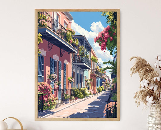 Affiche Créole de La Nouvelle-Orléans – Illustration d'Architecture du Sud