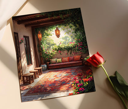 Affiche Faisalabad – Poster Dhurrie Rug Décor, Illustration du Punjab