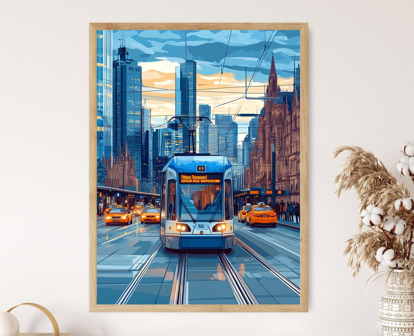 Affiche Tramway de Flinders Street à Melbourne – Art Urbain Australien