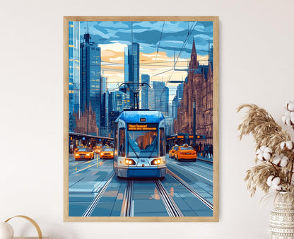Affiche Tramway de Flinders Street à Melbourne – Art Urbain Australien