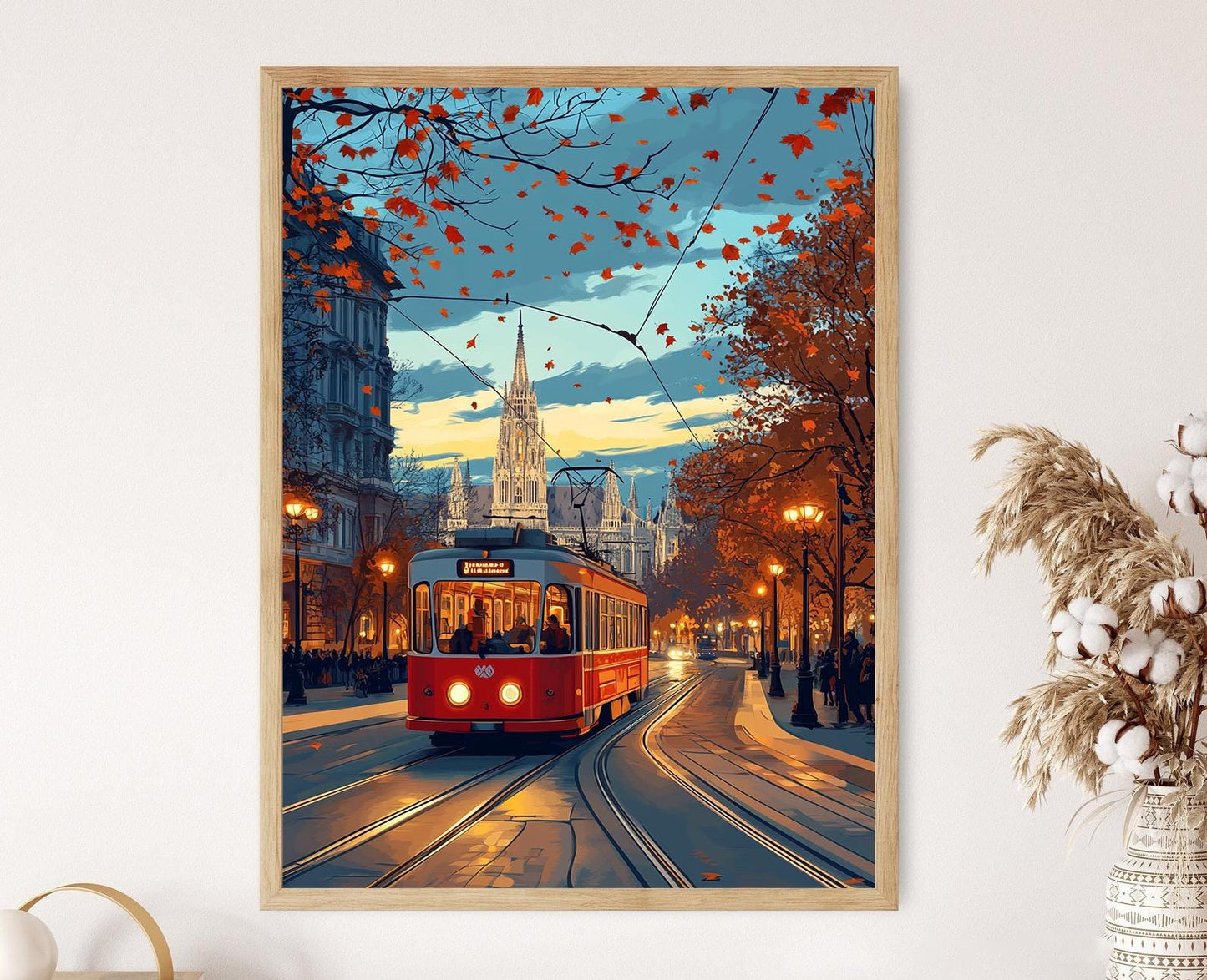 Affiche Vienne – Poster Art urbain Tramway Ringstrasse