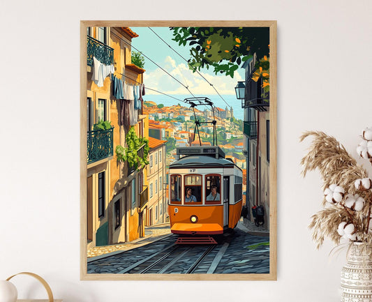 Affiche Tram de Porto – Poster Scène du Patrimoine Portugais