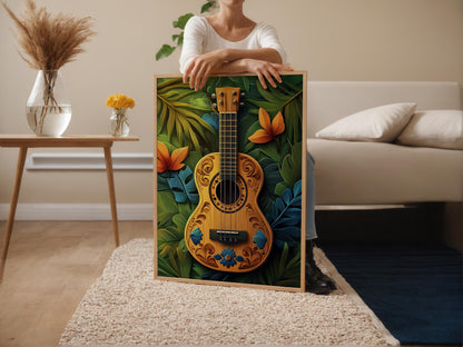 Affiche Cuatro Puertoricaine – Art Print Drapeau Culturel