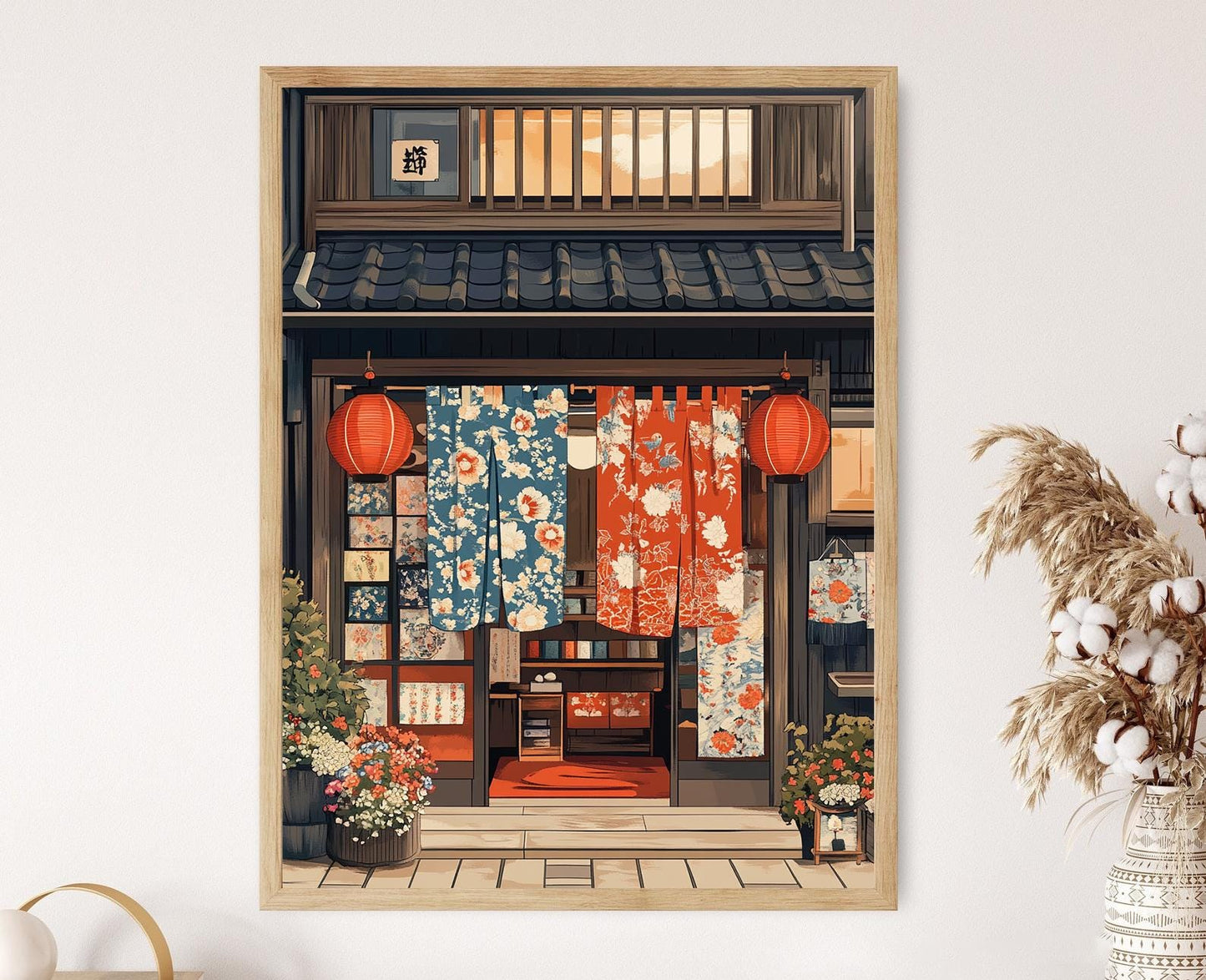 Affiche Kimono Japonais – Impression Art de Boutique de Festival