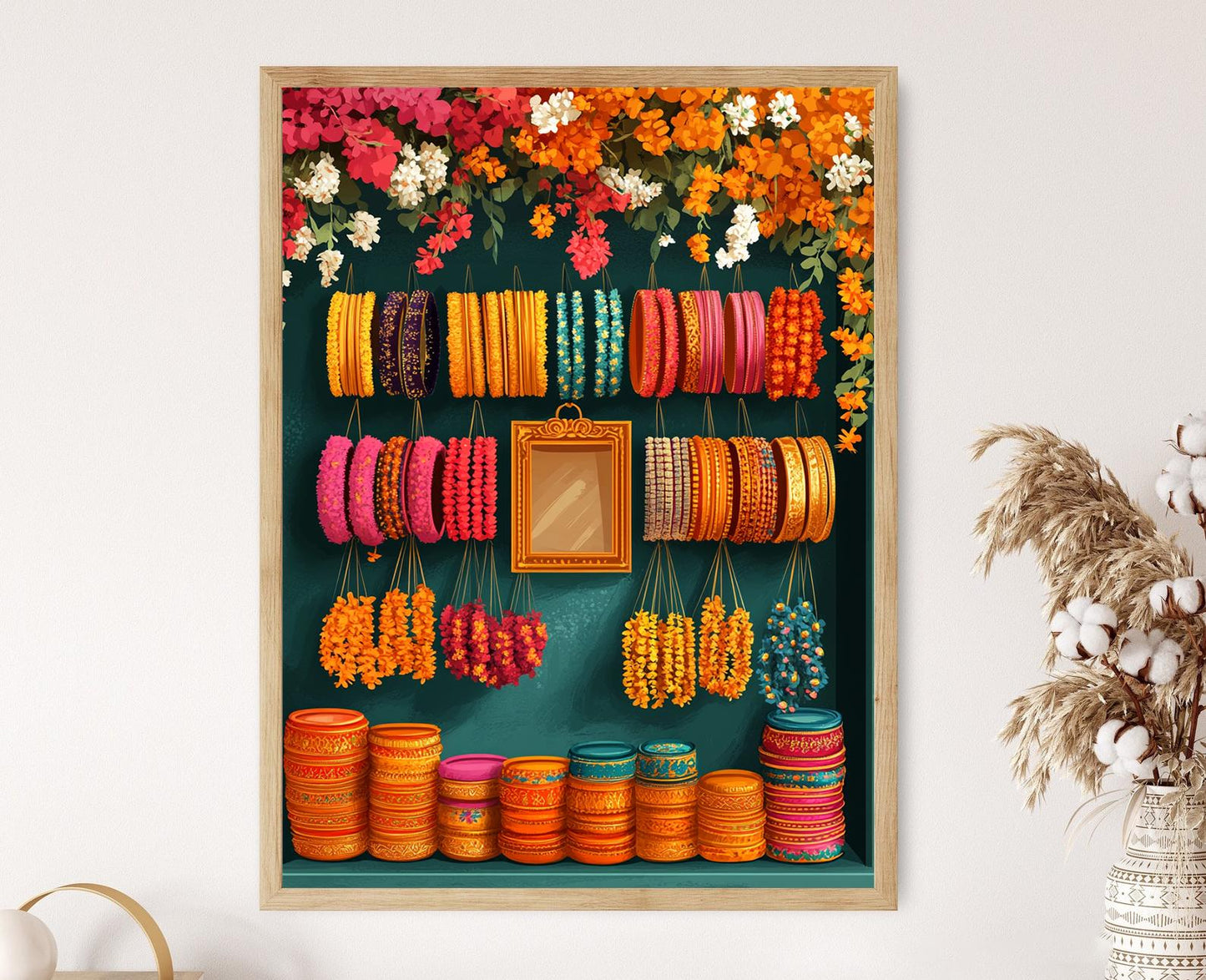 Affiche Art de Henna Indien – Poster Mehndi & Décor de Mariage