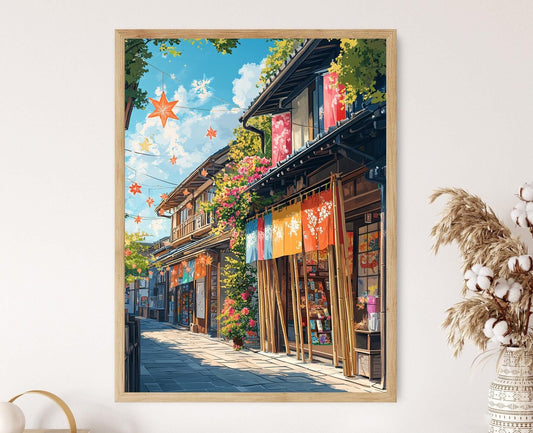 Affiche Tanabata – Poster Art Japonais de Souhaits en Papier