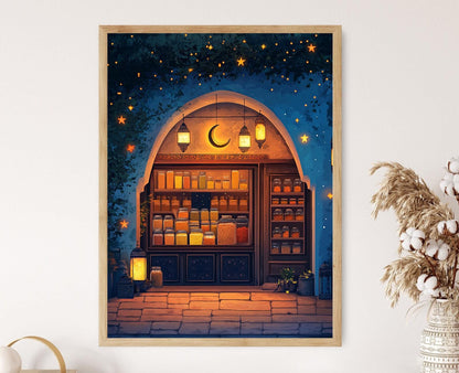 Affiche Ramadan - Art Print de la Boutique d'Épices au Croissant