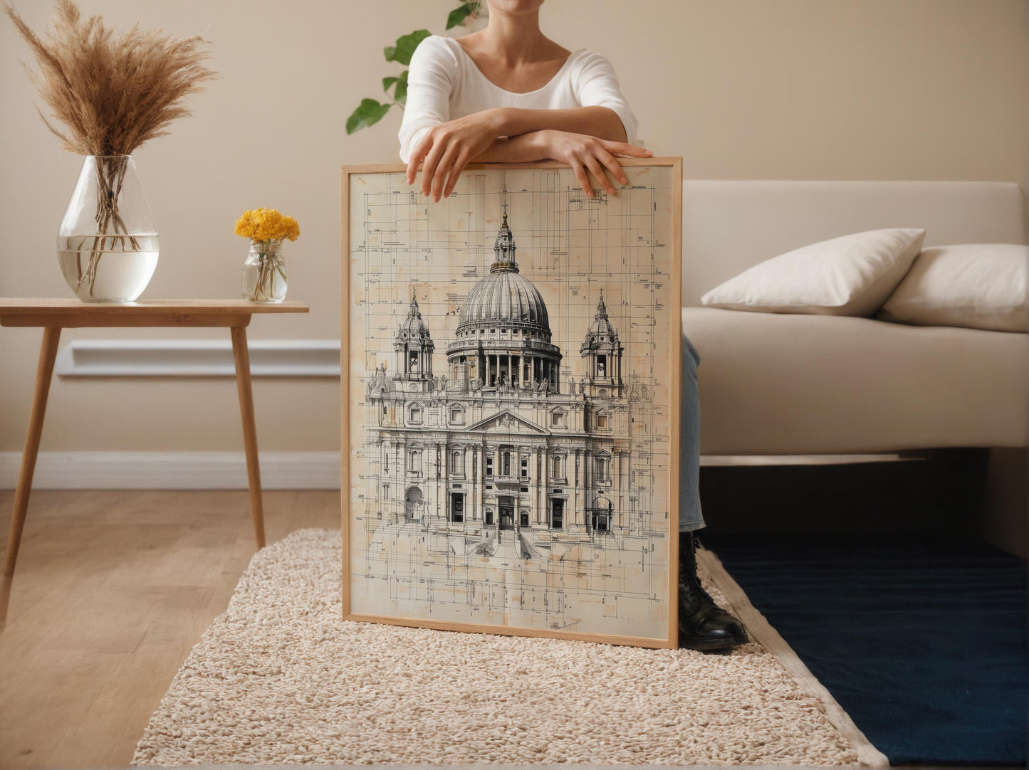 Affiche de la Cathédrale Saint-Paul – Poster Art Architectural Détail