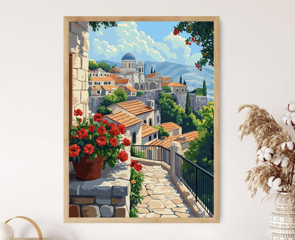 Affiche Art d'Israël – Vue de la Terrasse de Galilée