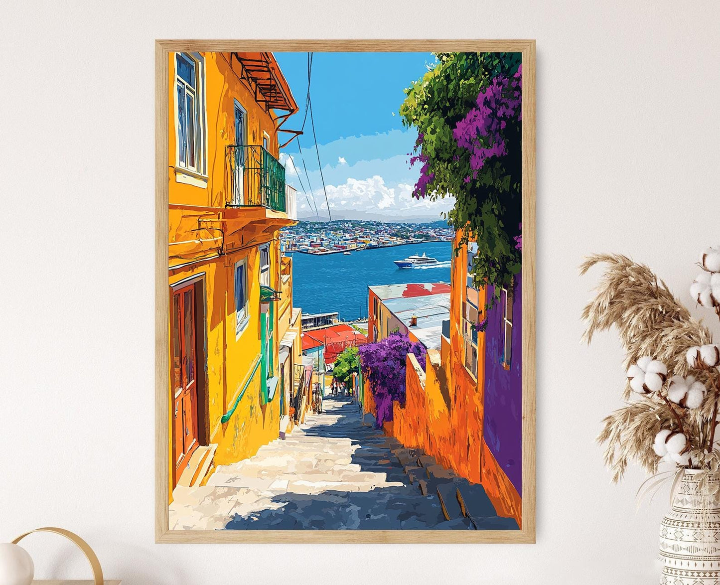 Affiche Valparaíso – Impression artistique de la rue côtière chilienne