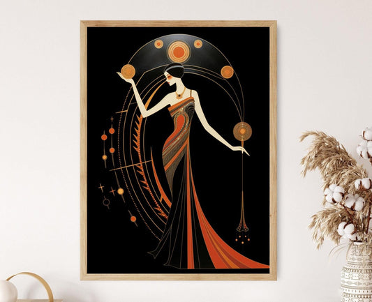 Affiche Art Déco Femme – Poster Style Gatsby Édition Artistique