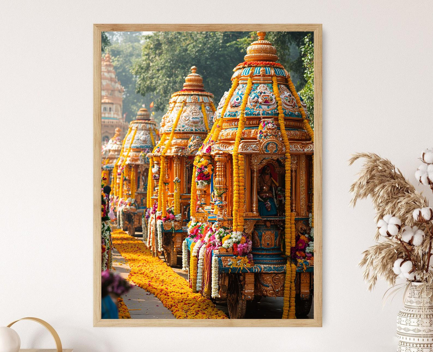 Affiche Festival Ratha Yatra – Illustration traditionnelle du chariot d'Odisha