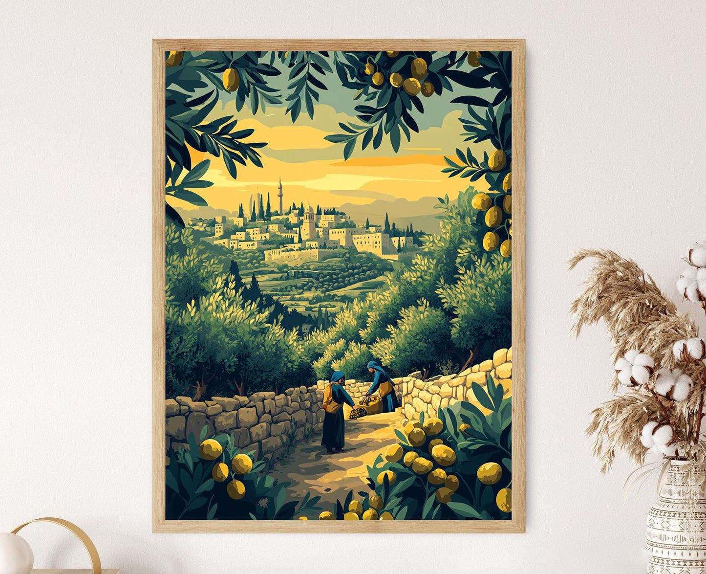 Affiche de la Récolte des Olives Palestiniennes – Art de Tulkarm