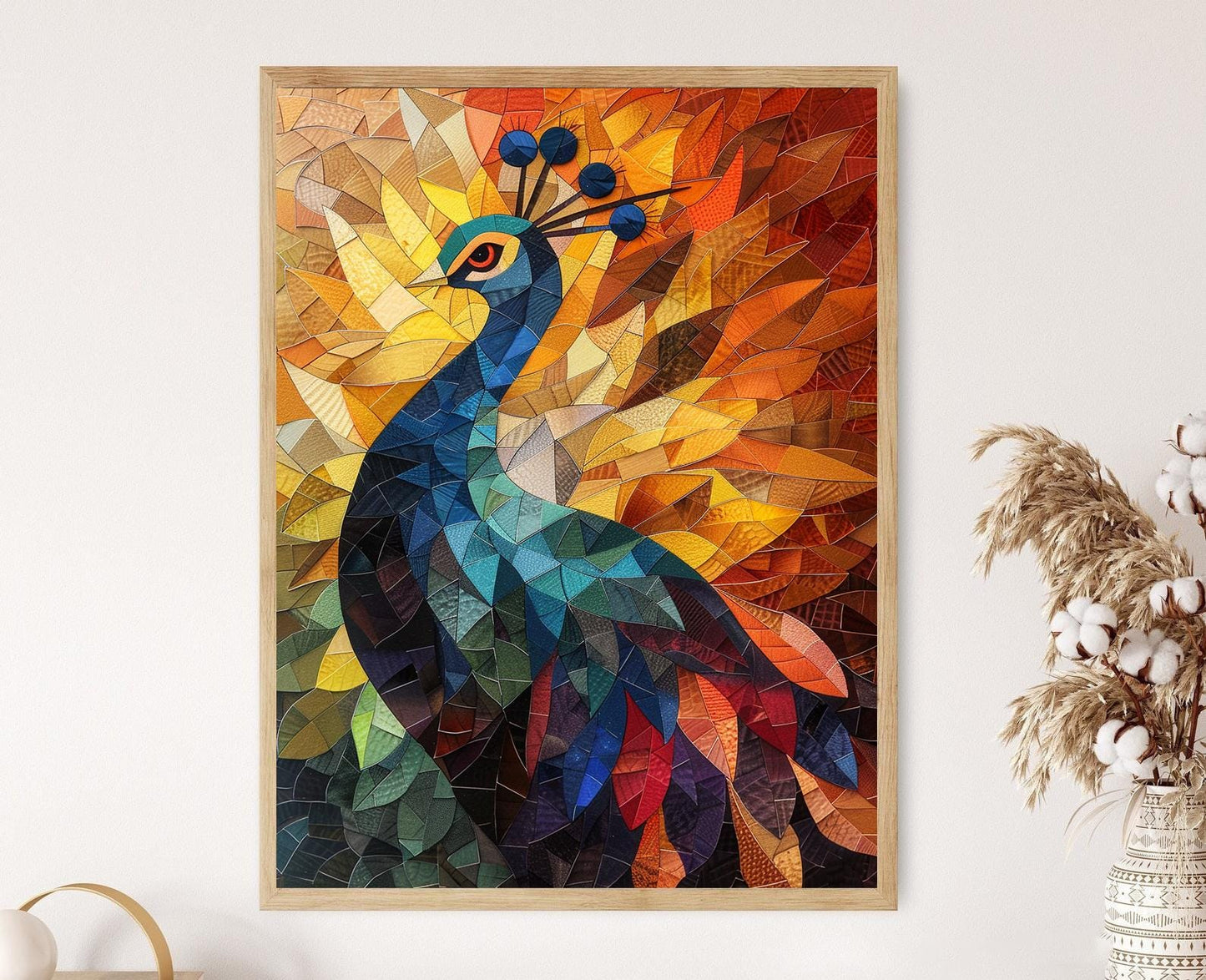 Affiche Paon Coloré – Art Mural Éclatant pour Décorations Murales