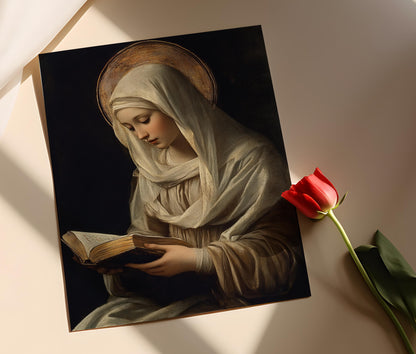 Affiche Sainte Catherine de Sienne – Art chrétien mystique et théologique