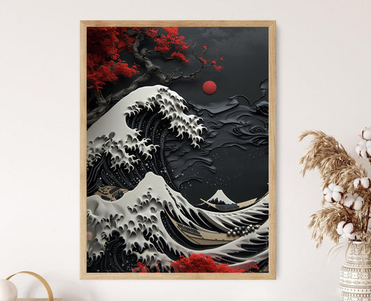 Affiche La Grande Vague de Kanagawa – Poster Art Japonais Classique