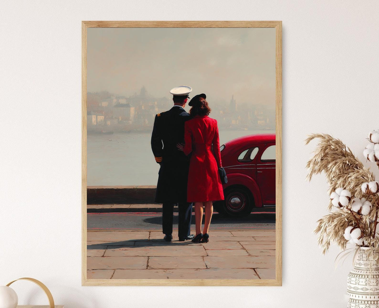 Affiche Vintage Militaire – Poster Art Déco Côtière des Années 1940