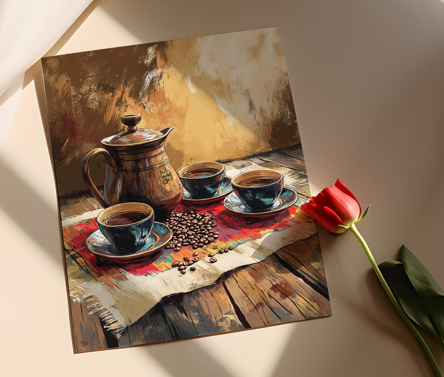 Affiche Cérémonie de Café Éthiopien – Poster Art de Jebena Traditionnelle