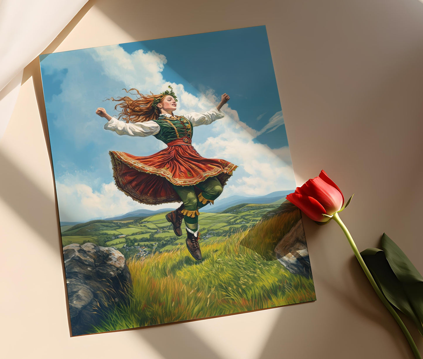 Affiche Danse Irlandaise – Illustration Traditionnelle Celtique
