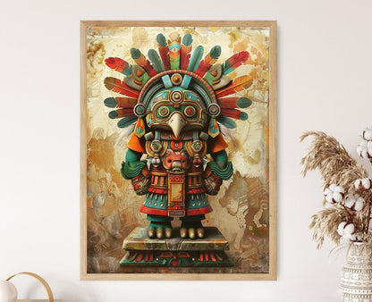 Affiche Art Aztèque – Impression de Motif Tribal Exquis