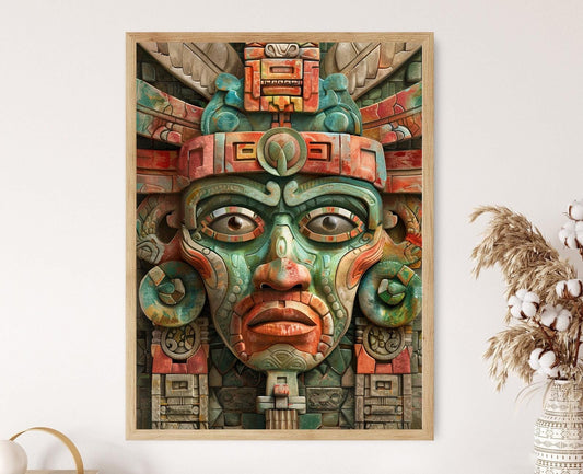 Affiche Héritage Aztèque – Art Indigène Authentique pour Décor Cultural