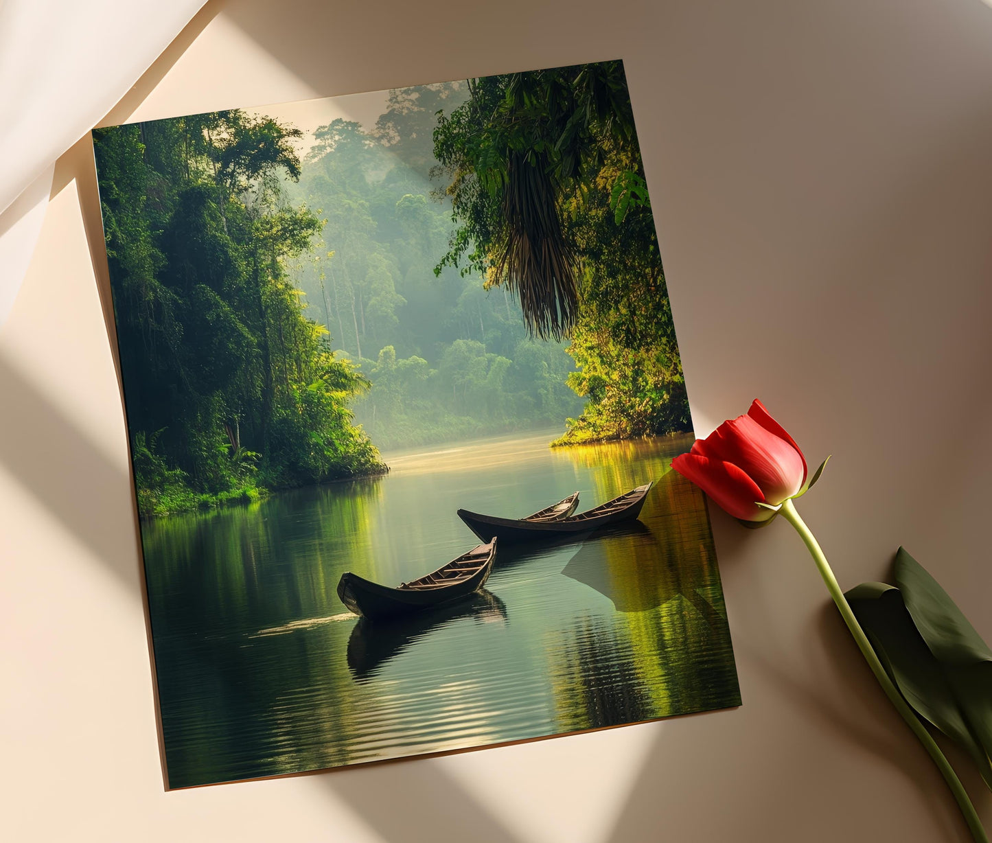 Affiche Kinabatangan – Poster Art de la Rivière en Malaisie